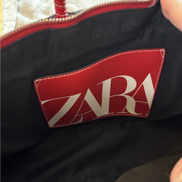 Zara red circle handle crossbody - Picture 3 of 9